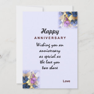 Happy Wedding Anniversary Invitation