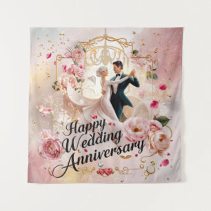 Happy Wedding Anniversary Mural #6 Tapestry