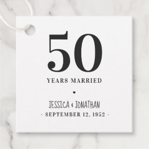 Happy Wedding Anniversary Simple Custom Favour Tags