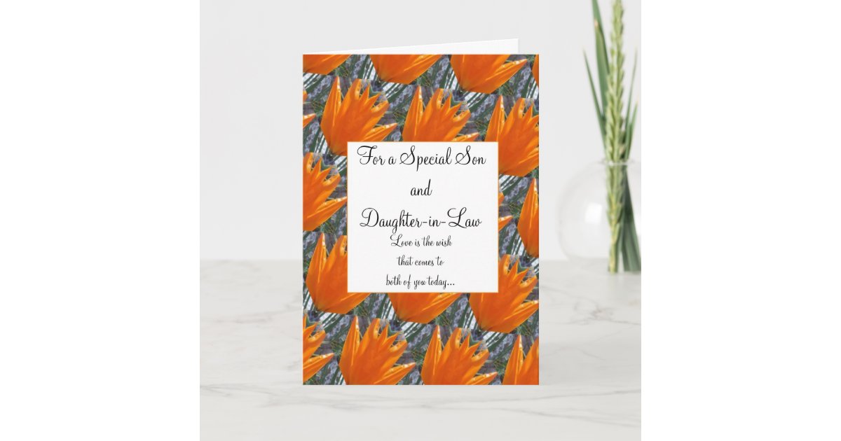 Happy Wedding Anniversary Son And Wife Flowers Card ...