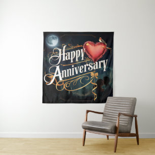 Happy Wedding Anniversary  Tapestry