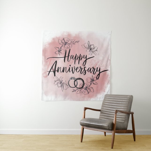 Happy Wedding Anniversary  Tapestry (In Situ)