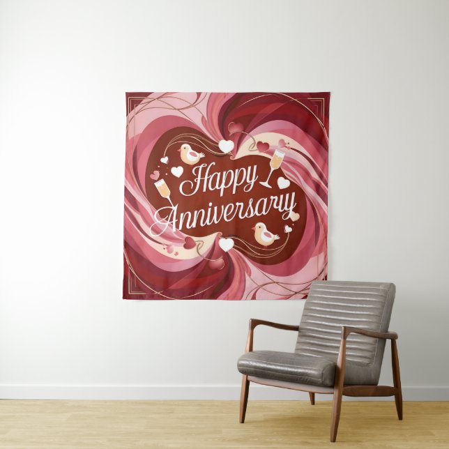 Happy Wedding Anniversary  Tapestry (In Situ)