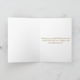 Happy Wedding Bunny Couple Floral Greeting Card