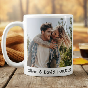 Happy Wedding Couple Photo Coffee Mug