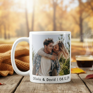 Happy Wedding Couple Photo Coffee Mug