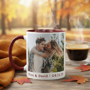 Happy Wedding Couple Photo Mug