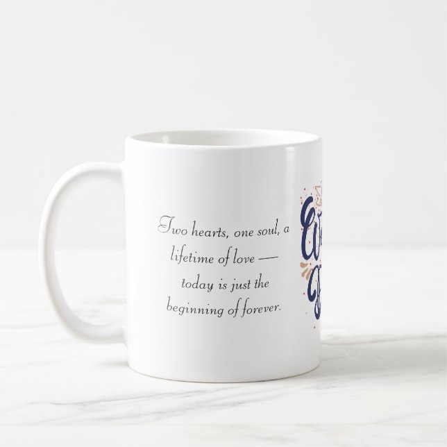 Happy Wedding Day Tote Bag – Romantic Gift  Coffee Mug (Left)