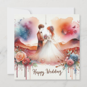 Happy Wedding Greeting Cards 