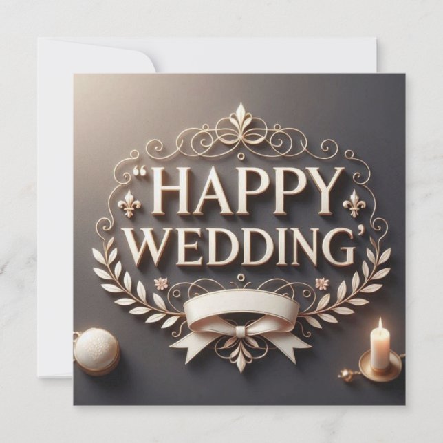 Happy Wedding Greetings Cards (Front)
