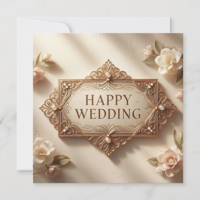 Happy Wedding Greetings Cards (Front)