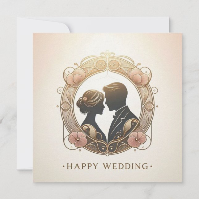 Happy Wedding Greetings Cards (Front)