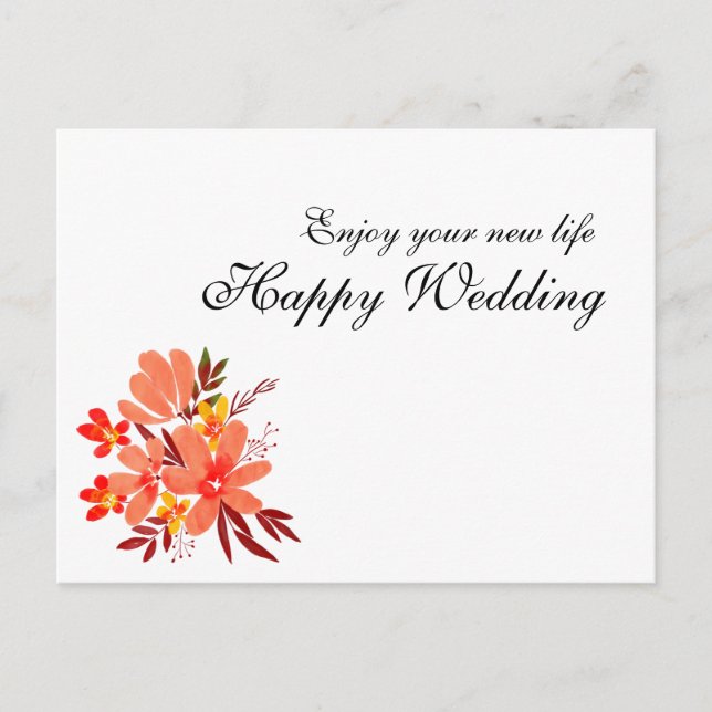 happy wedding postcard (Front)