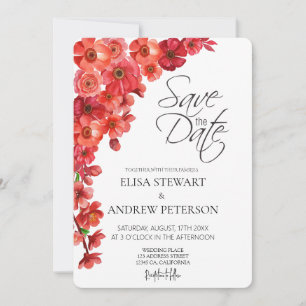 Happy Wedding Romantic Floral Wedding Invitation