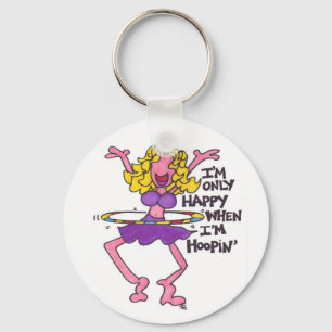 Happy When I'm Hoopin Keychain