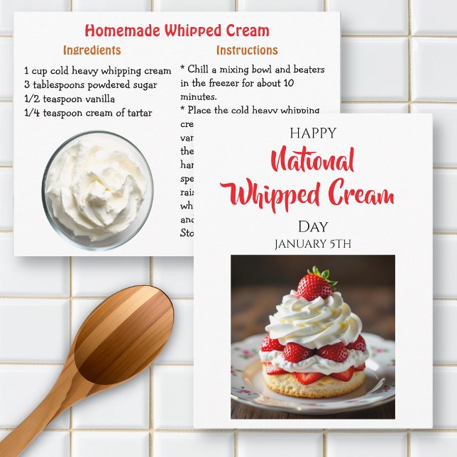 Happy Whipped Cream Day | January 5th Postcard (Creator Uploaded)