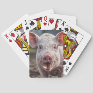 Happy White Pig Tongue Poke, Playing Cards