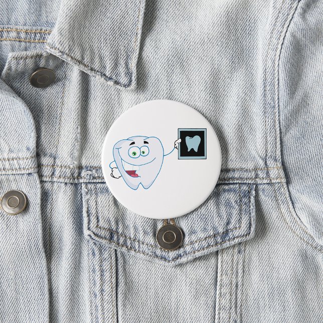 Happy White Tooth Button (Creator Uploaded)