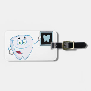Happy White Tooth Luggage Tags