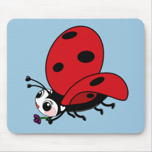 Happy Wings Ladybug Mouse Pad