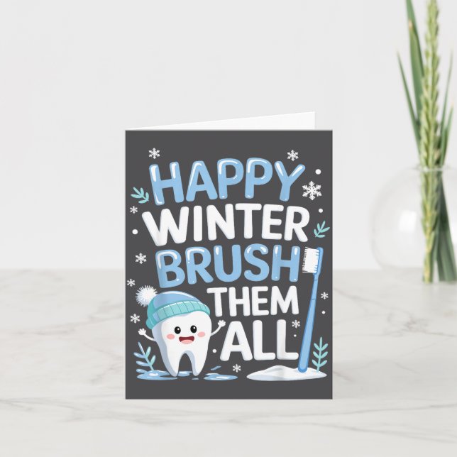 Happy Winter Bruhem All Teeth Dental Dentist Chris Card (Front)