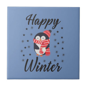 Happy Winter, Cute Penguin Tile
