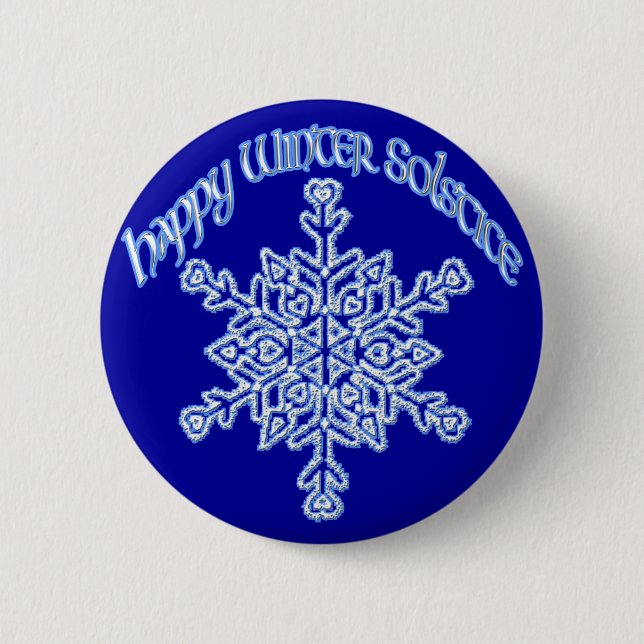 Happy Winter Solstice 2 Inch Round Button (Front)