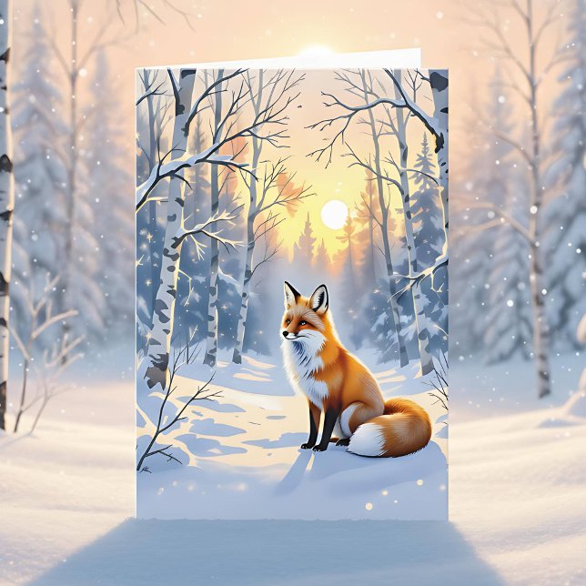 Happy Winter Solstice | Fox in Snow Card (Creator Uploaded)