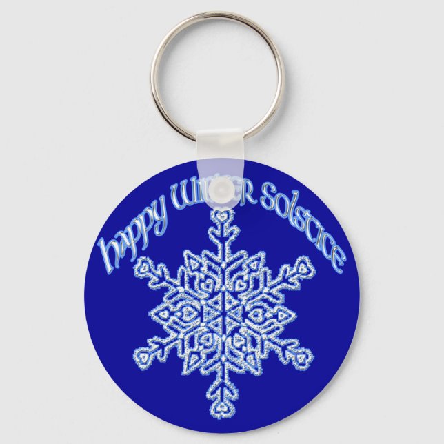 Happy Winter Solstice Keychain (Front)