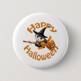 Happy Witch 2 Inch Round Button