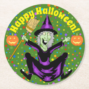 Happy Witch Halloween Coasters