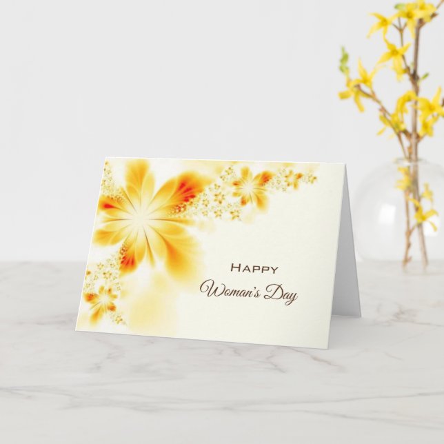 Happy Woman's Day Card (Yellow Flower)