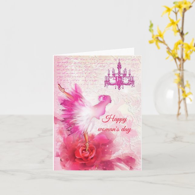 Happy woman's day card (Yellow Flower)