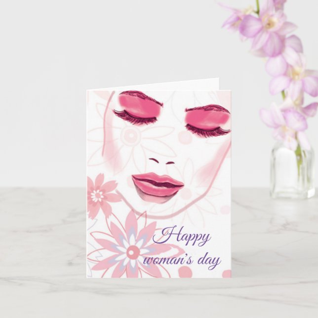 Happy woman's day card (Orchid)