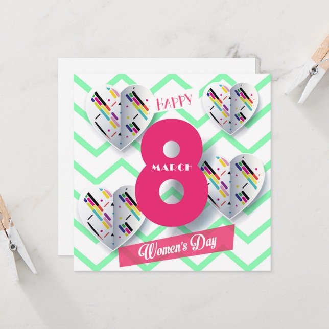 Happy women’s day! 8th March International Holiday Invitation (Front/Back In Situ)