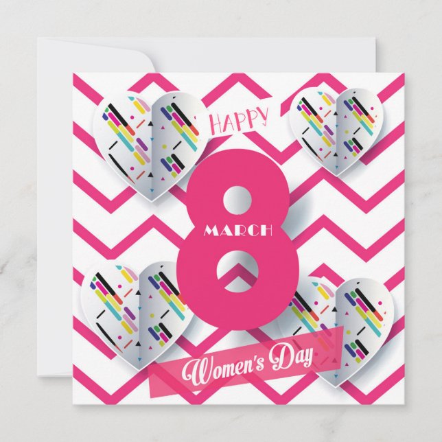 Happy women’s day! 8th March International Holiday Invitation (Front)