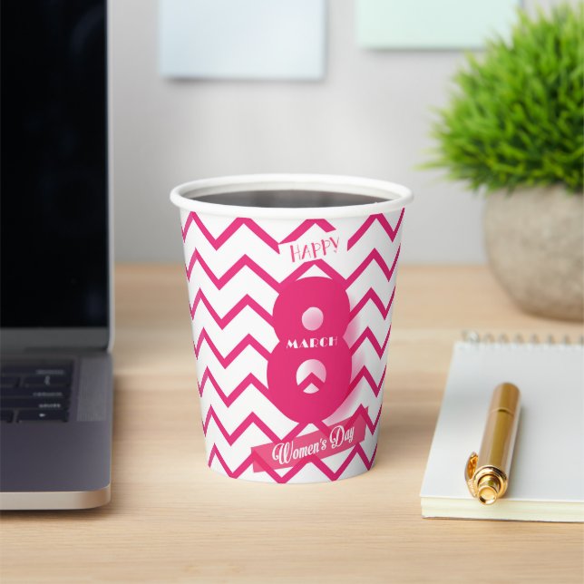 Happy women’s day! 8th March International Holiday Paper Cups (Insitu)