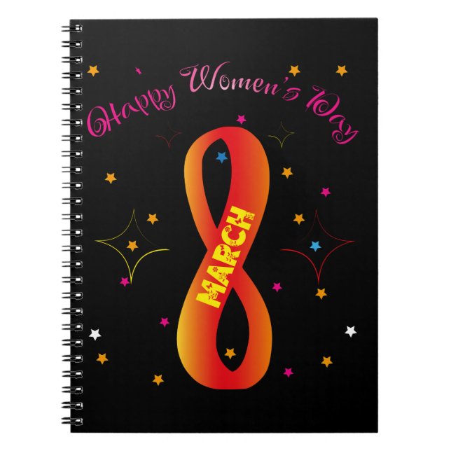 Happy Women's Day March 8th Notebook (Front)