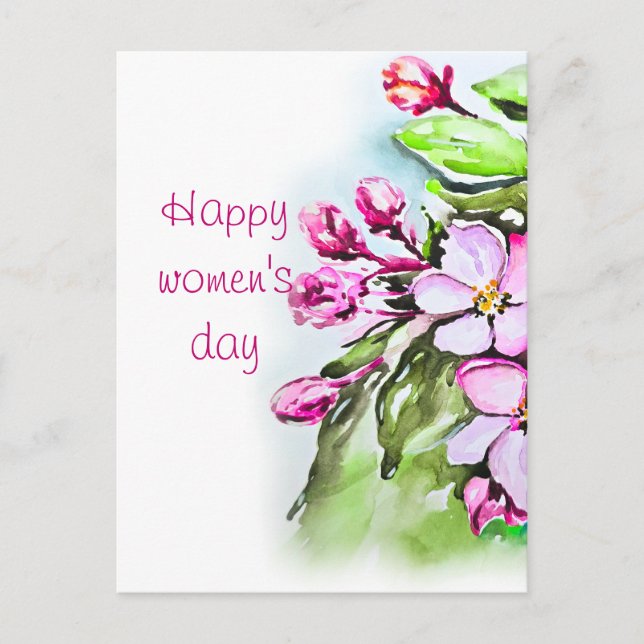 Happy women's day postcard (Front)