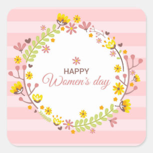 Happy Women's Day Square Sticker