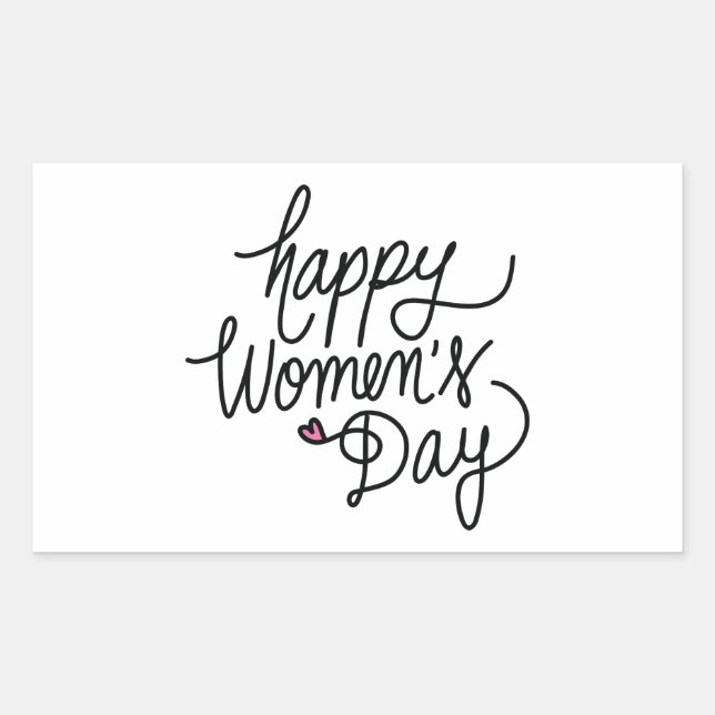 Happy Women's Day Sticker (Front)