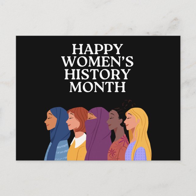 Happy Women's History Month Postcard (Front)