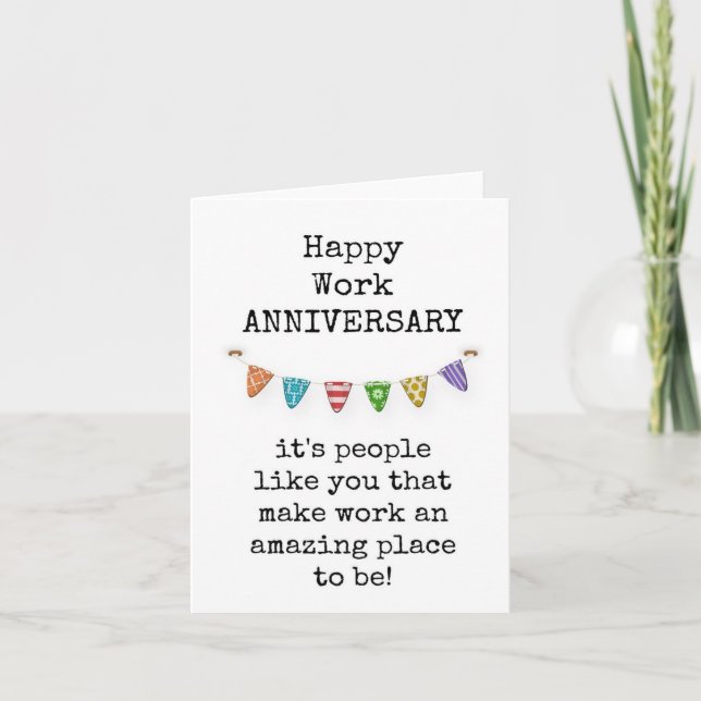 Happy Work Anniversary Card  (Front)