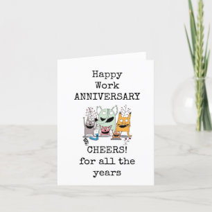 Happy Work Anniversary Card, Funny Thank You Card