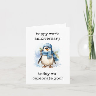 Happy Work Anniversary, Celebrate You, Penguin  Card