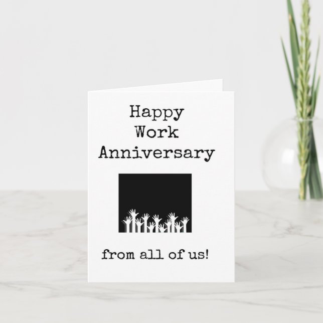 Happy Work Anniversary From All of Us Card (Front)