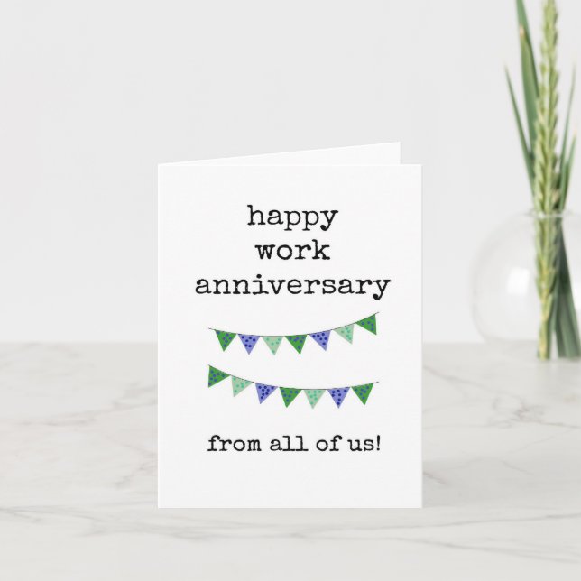 Happy Work Anniversary From All of Us, Card (Front)