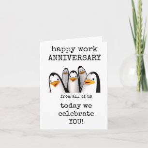 Happy Work Anniversary, From All of Us, Celebrate Card