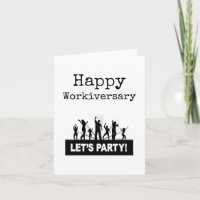 Happy Workiversary Card, Lets Party