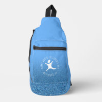 Happy World Children's Day Blue Glitter